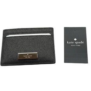Kate Spade New York Glitter Mixed Black Cardholder Kenzie Limited New With Tag